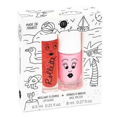 Coffret HOLIDAYS - Rolette Fraise + vernis à l'eau Cookie