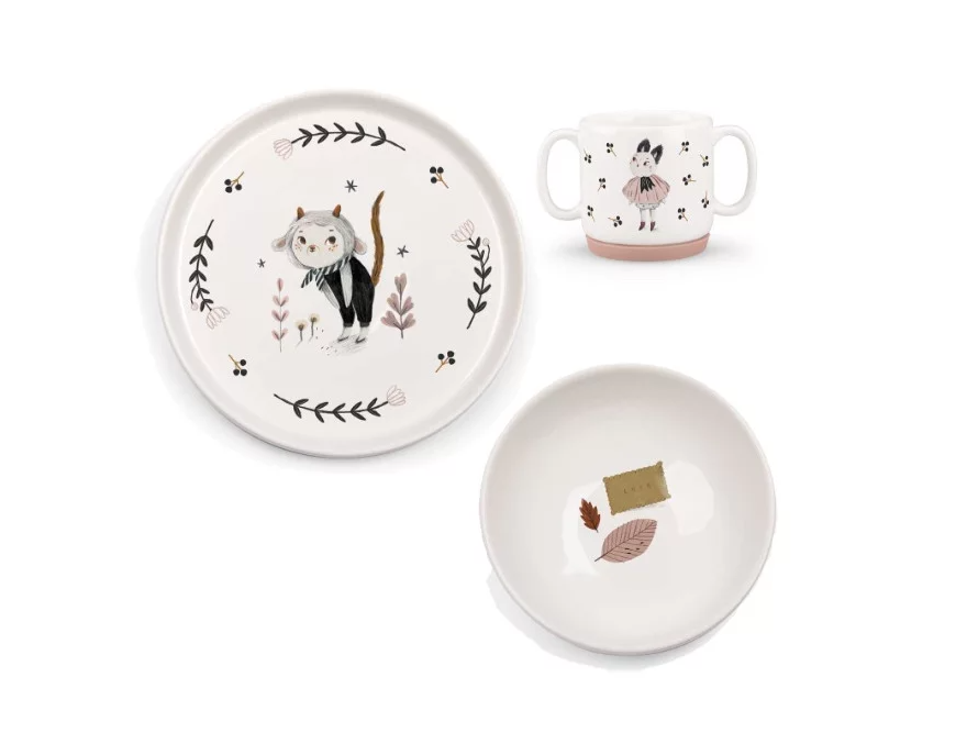 Set vaisselle porcelaine - Après la pluie