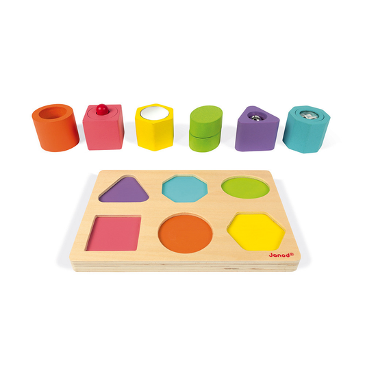 Puzzle 6 cubes sensoriels I Wood