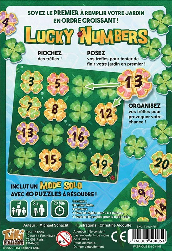 LUCKY NUMBERS - Le Jeu