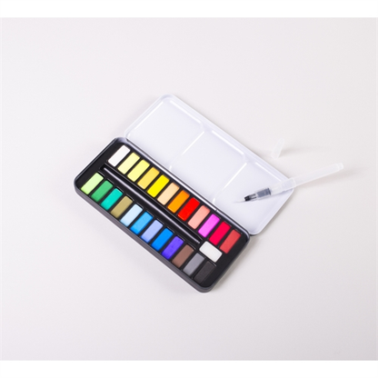 PALETTE AQUARELLE 24 COULEURS et PINCEAU