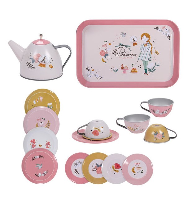 Valise dinette thé métal les Parisiennes