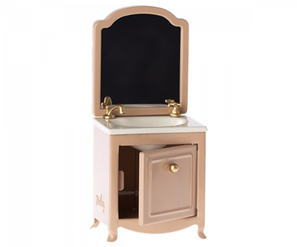 Sink dresser w. mirror, Mouse - Dark powder