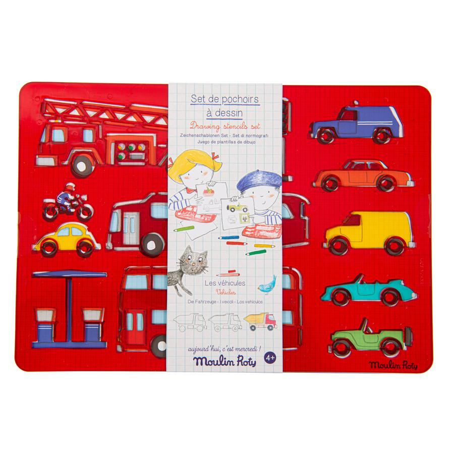 Pochoirs à dessin - Véhicule - Aujourd'hui c'est mercredi