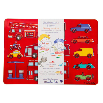 Pochoirs à dessin - Véhicule - Aujourd'hui c'est mercredi