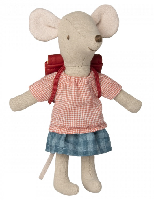 TRICYCLE MOUSE, BIG SISTER WITH BAG - RED