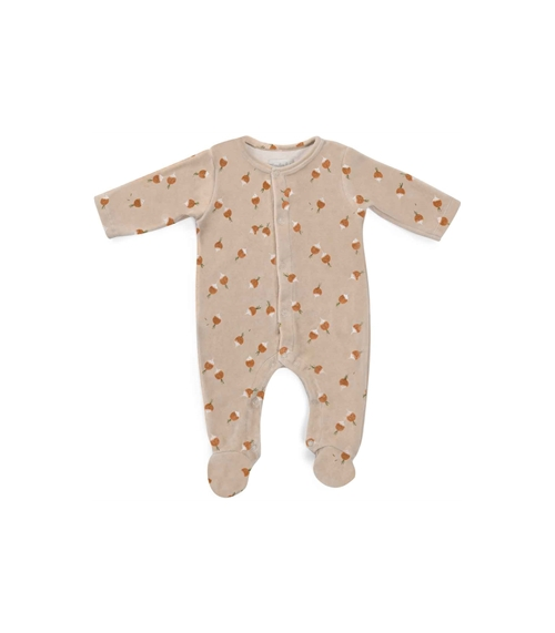 Pyjama 6 mois velours radis - Trois petits lapins