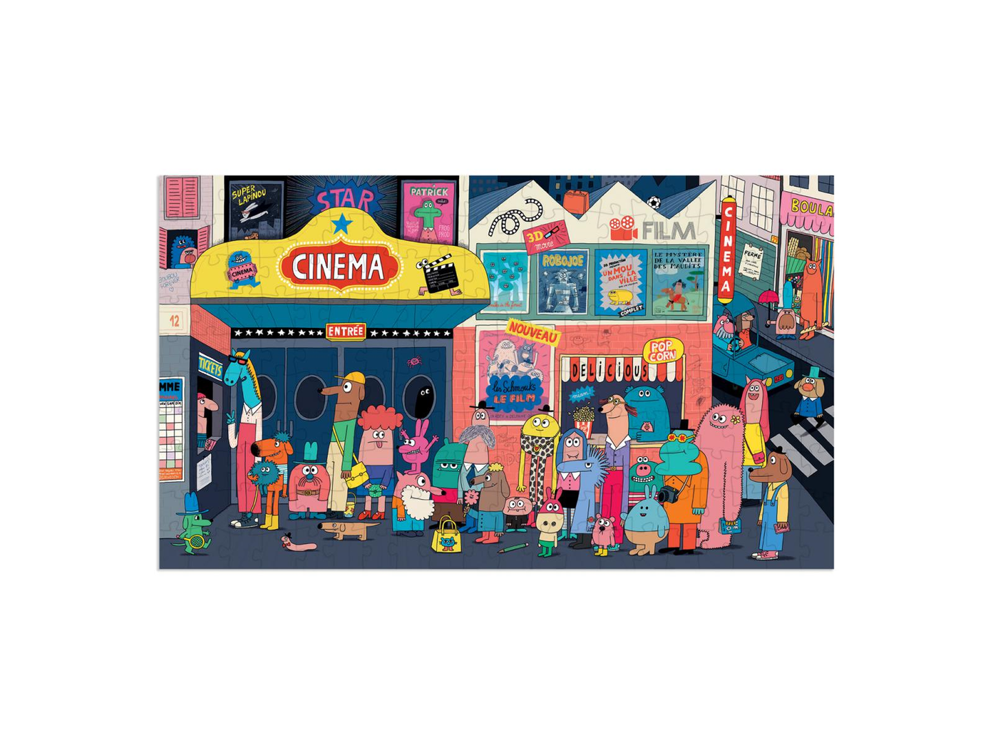 Puzzle Tous au cinoche ! (200 pcs) - Les Schmouks