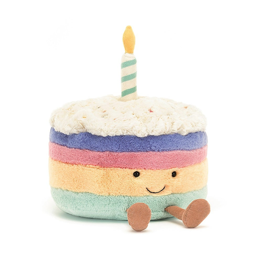 Amuseable Rainbow Birthday Cake Large - 26 x 21 cm