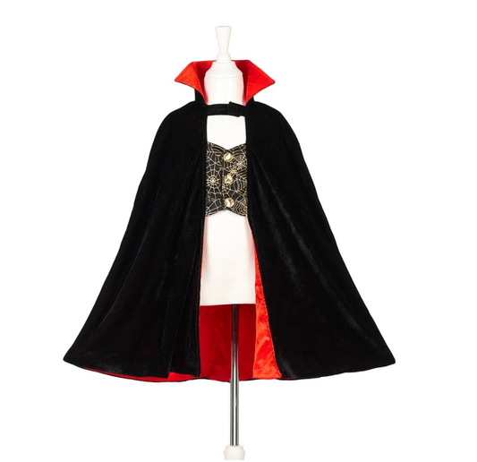 Dracula cape + dents, 4-8 ans, 104-128 cm