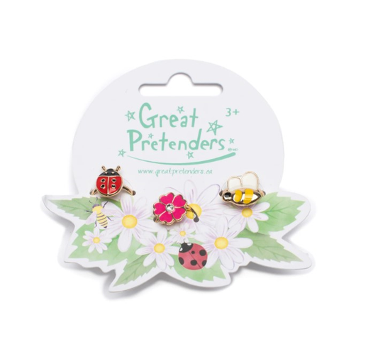 Ladybug Garden Ring Set, 3pc