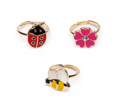 Ladybug Garden Ring Set, 3pc