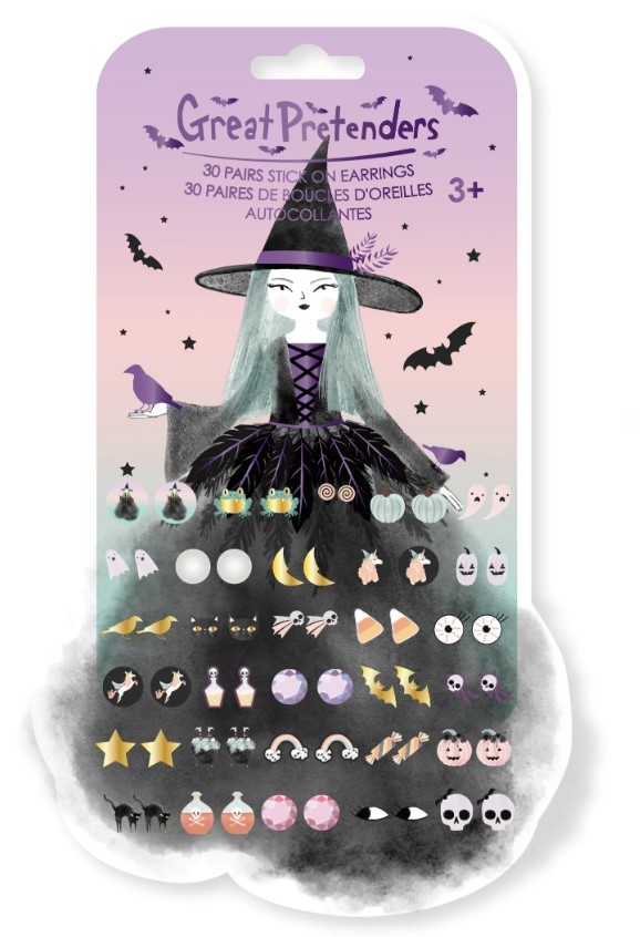 Natasha the Raven Witch Sticker Earrings (30 pairs)