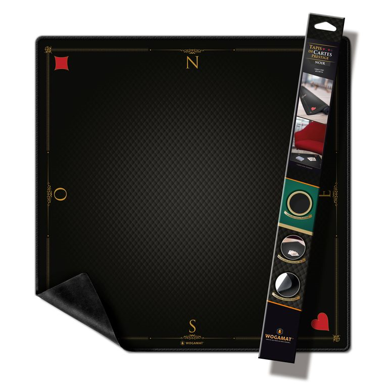 TAPIS CARTES PRESTIGE NOIR (FORMAT TAROT 60X60 CM)