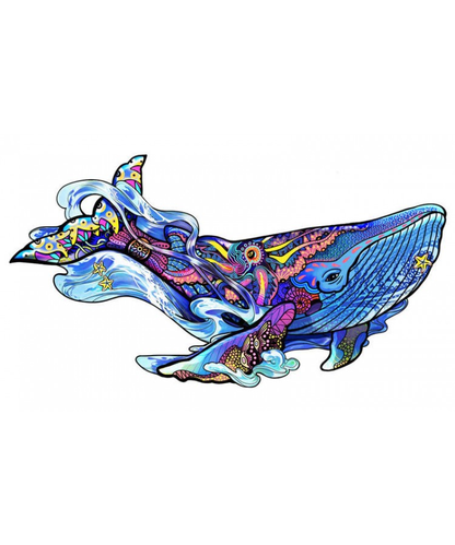 Rainbow wooden puzzle baleine 101 pcs