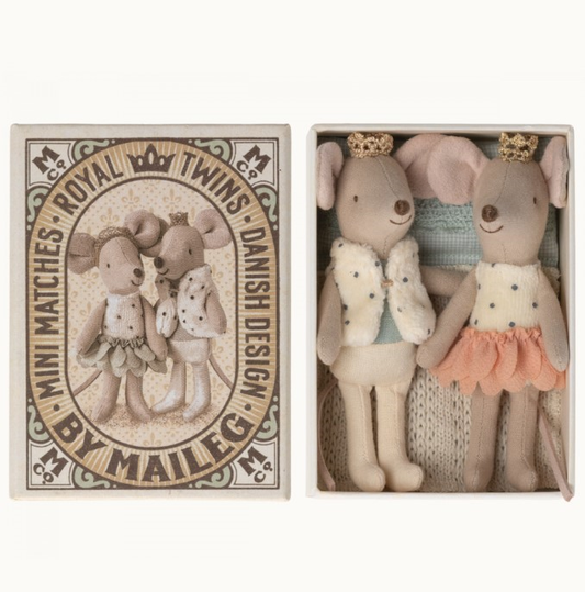 SOURIS JUMEAUX ROYAUX, PETITS SŒUR&FRÈRE ET LEUR BOÎTE