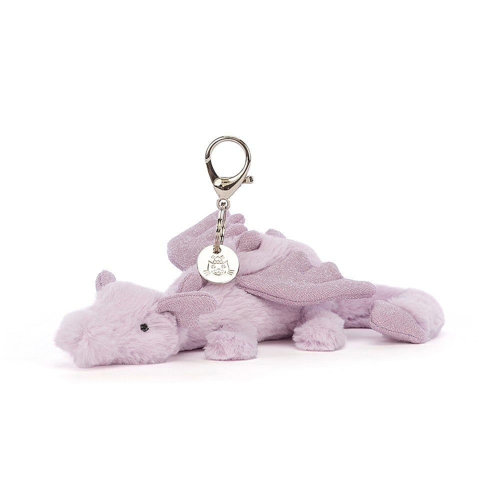 Lavender Dragon Bag Charm - 12 x 22 cm