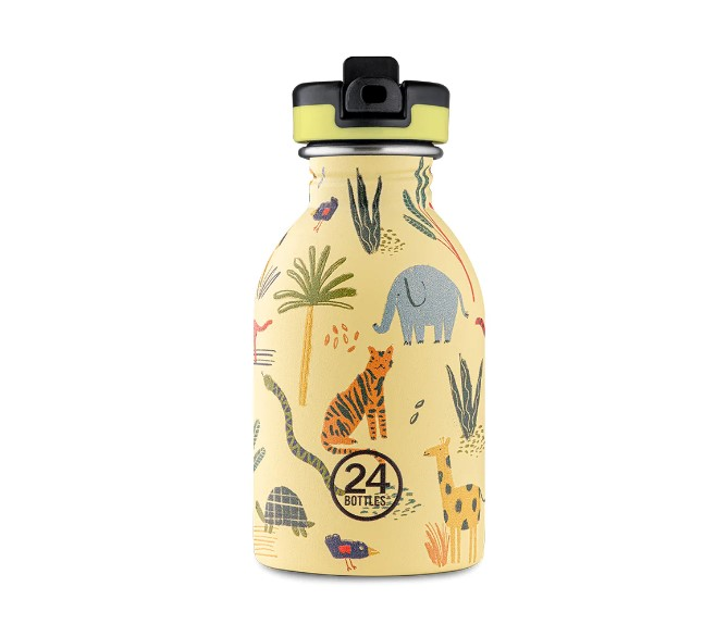 Urban Bottle 250 - Jungle Friends - Colored Sport Lid - 250 mL