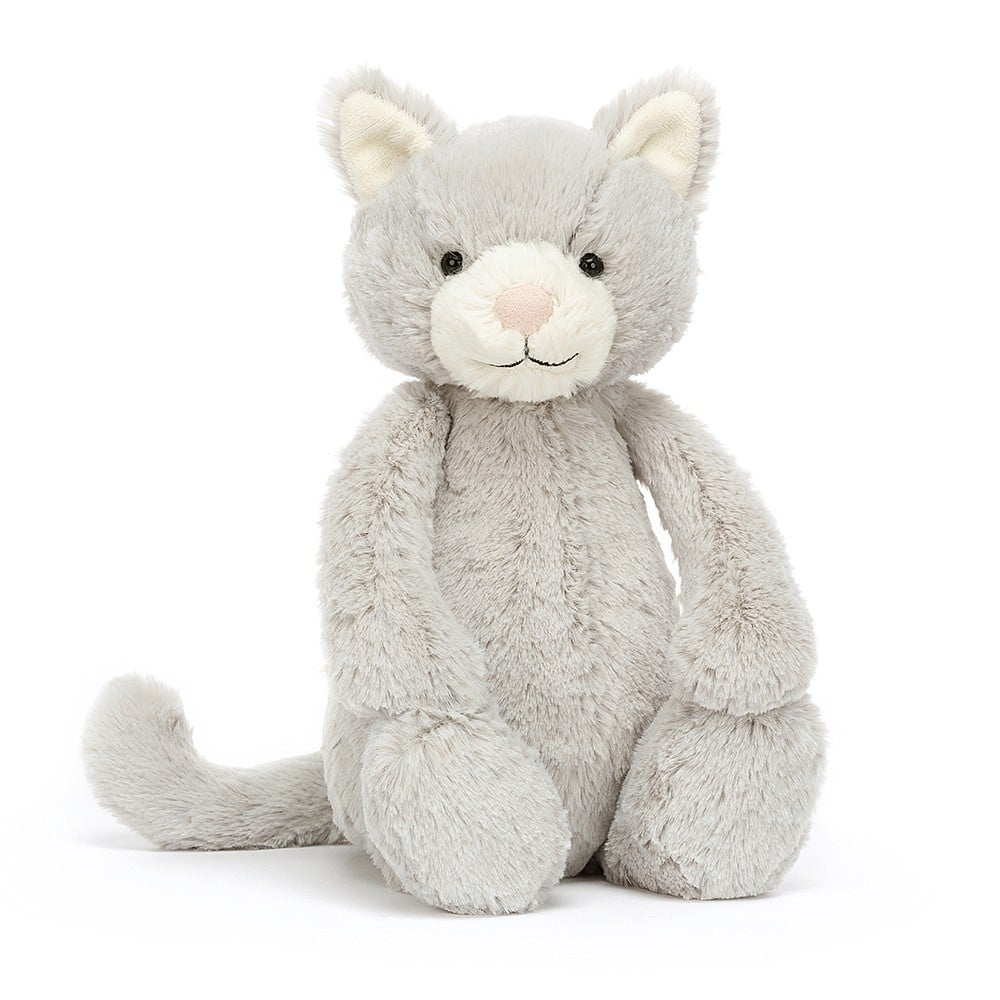 Bashful Grey Kitty Original (Medium) - 31 x 12 cm