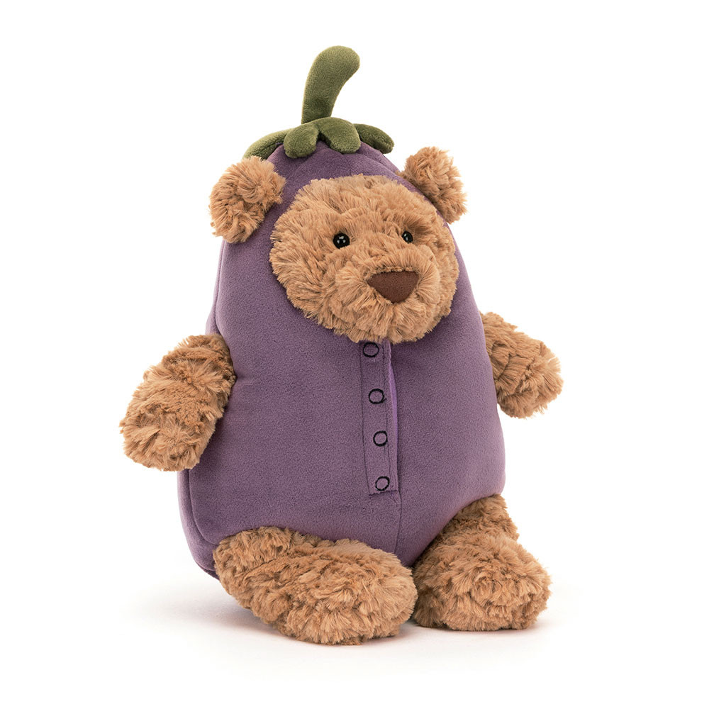 Bartholomew Bear Aubergine - 30 x 15 cm