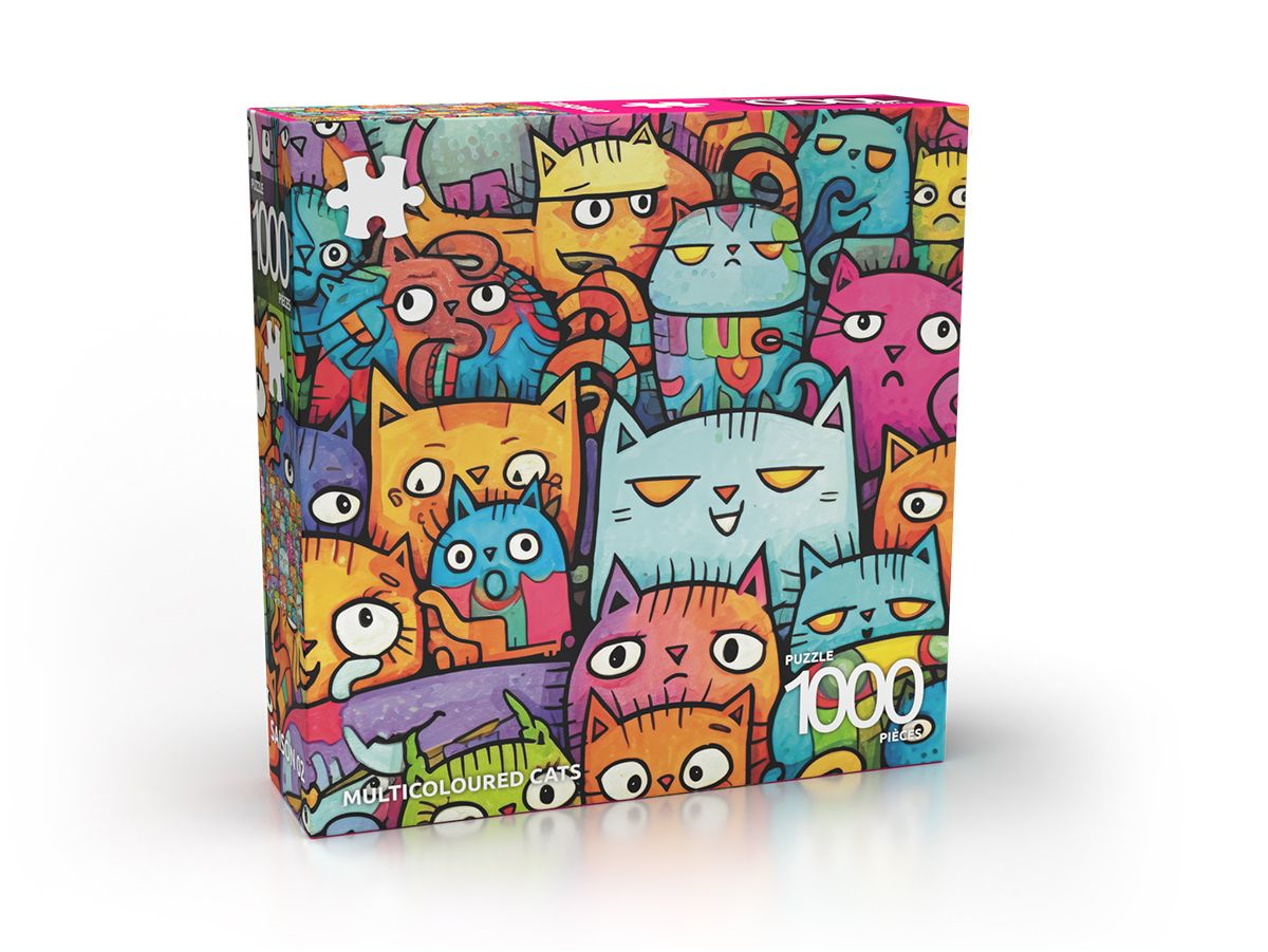 Puzzle 1000 pièces - Multicoloured Cat