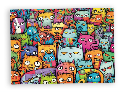 Puzzle 1000 pièces - Multicoloured Cat