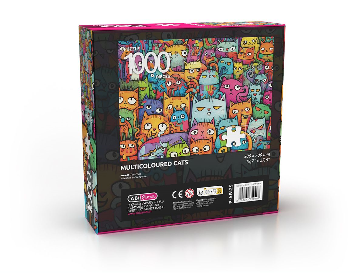 Puzzle 1000 pièces - Multicoloured Cat