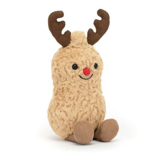 Amuseable Peanut Reindeer - 15cm x 7cm x 6cm