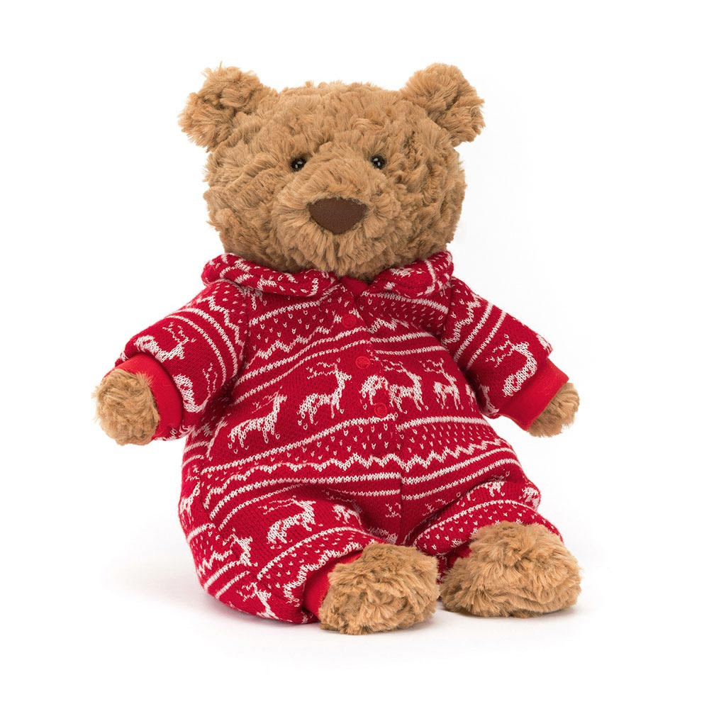 Bartholomew Bear Winter Pyjamas - 26cm x 12cm x 8cm