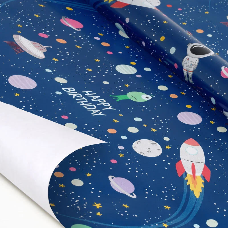 PAPIER CADEAU - WRAPPING PAPER - SPACE - 70 x 200 cm