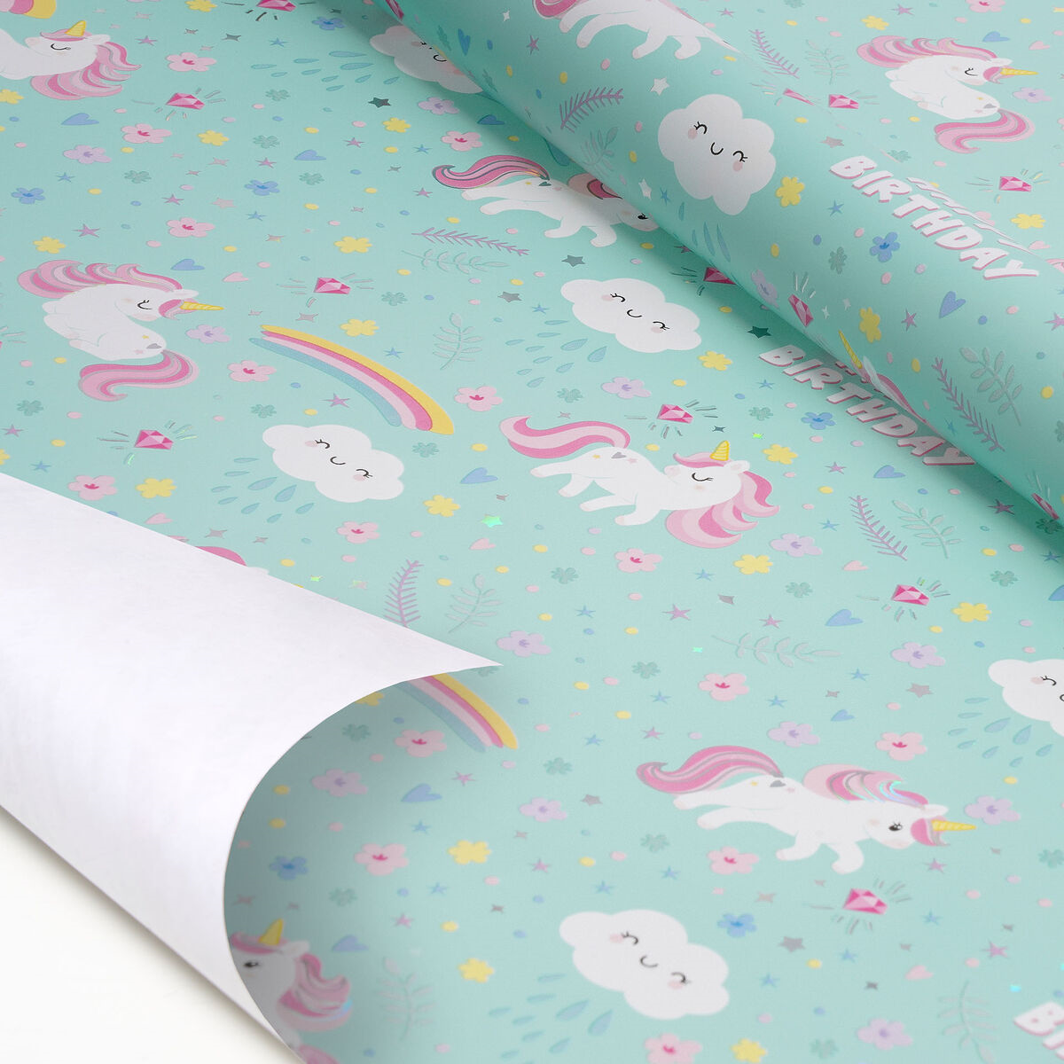 PAPIER CADEAU - WRAPPING PAPER - UNICORN - 70 x 200 cm
