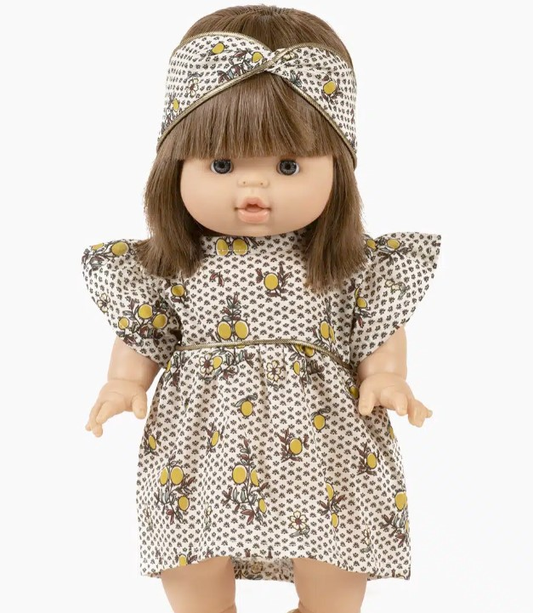 Robe Daisy et son headband croisé en coton Antoinette (sans poupée)