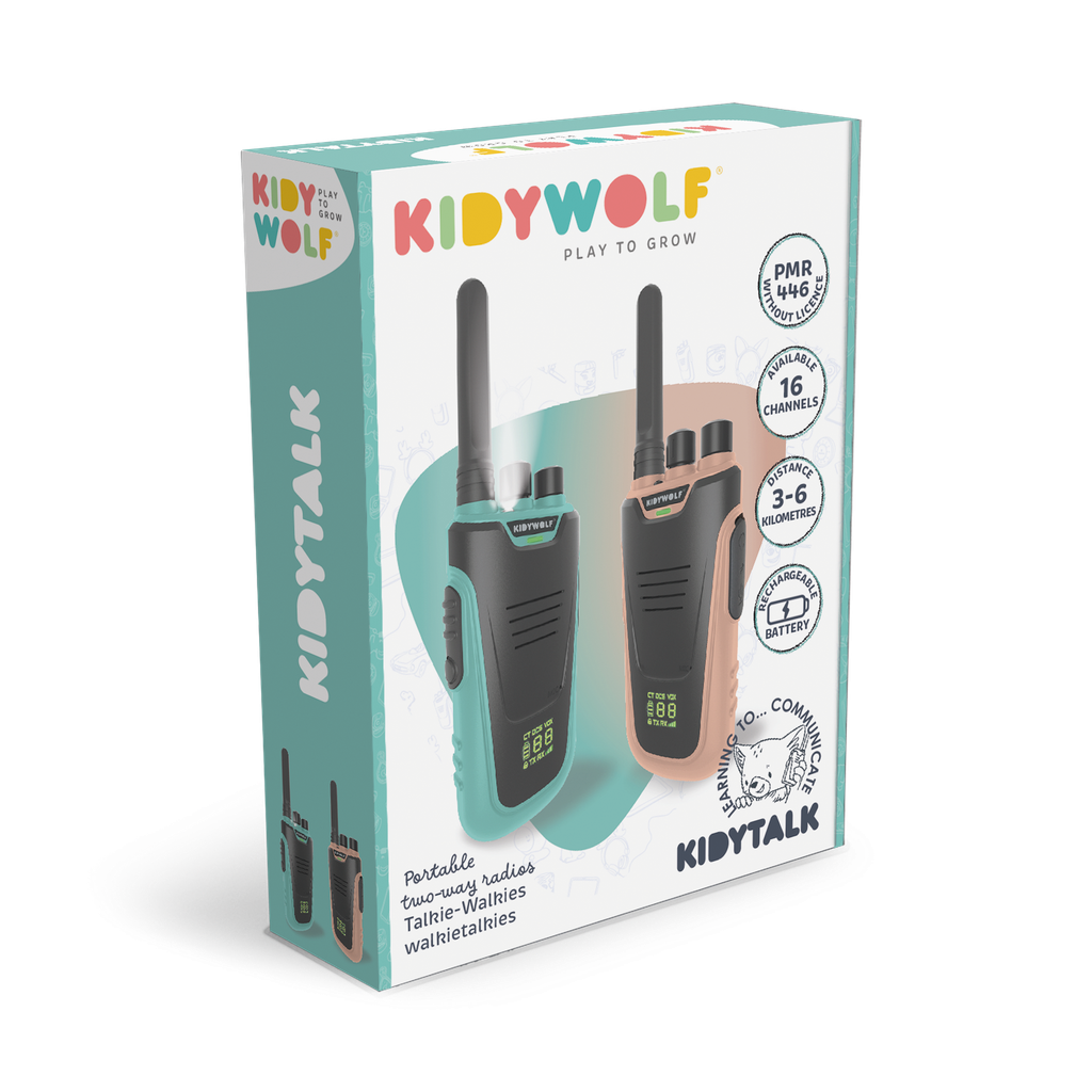 KIDYTALK paire de talkie walkie nude - cyan