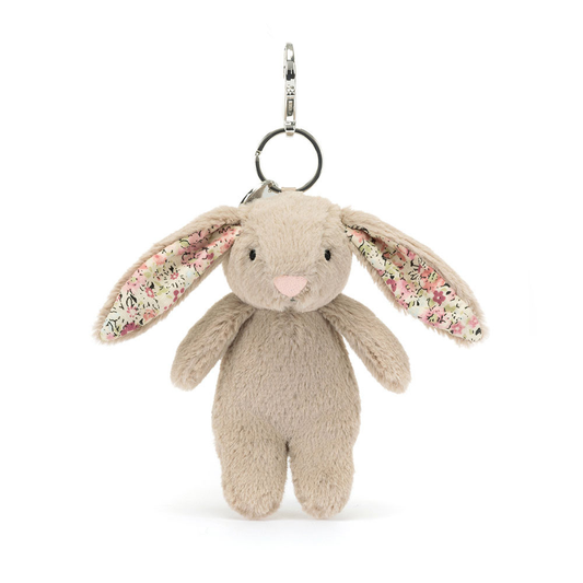 Blossom Beige Bunny Bag Charm - 17 cm x 4 cm x 3 cm