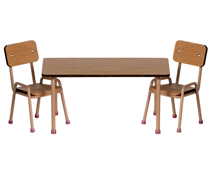 Ensemble table et chaises, Souris - Rose "dark powder"