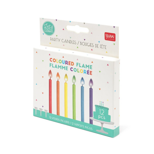 BOUGIES DE FÊTE FLAMME COLORÉE - PARTY CANDLES WITH COLOURED