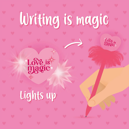 STYLO À BILLE COEUR LUMINEUX - WRITING IS MAGIC