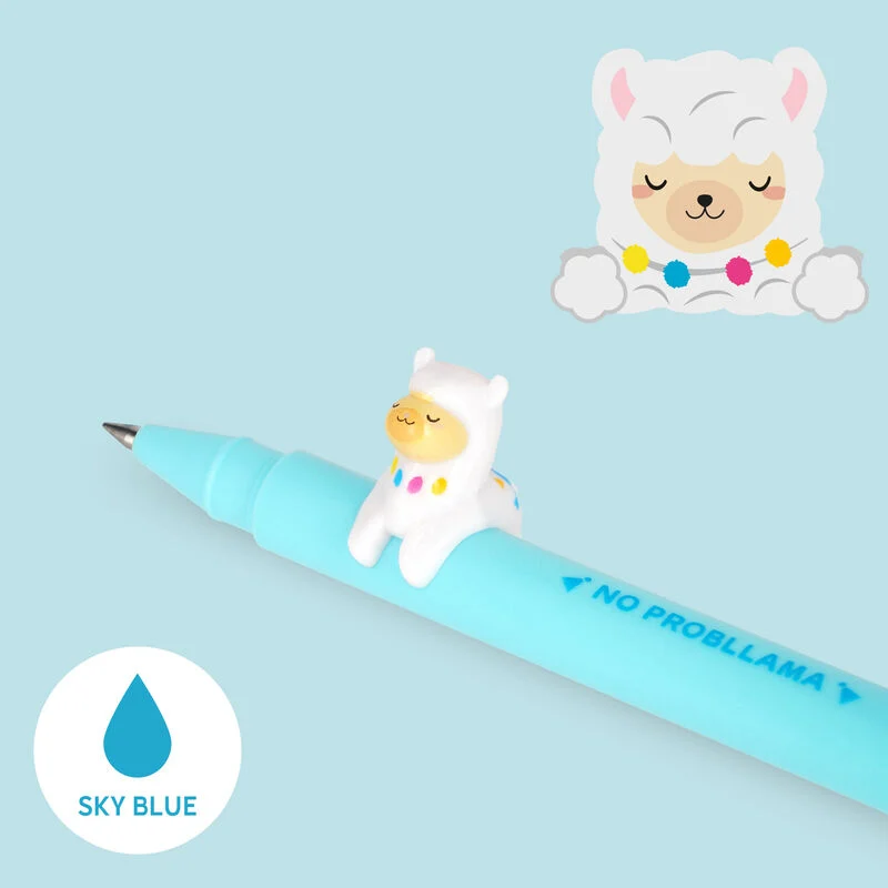 GEL PEN WITH ANIMAL DECORATION - LOVELY FRIENDS - LLAMA