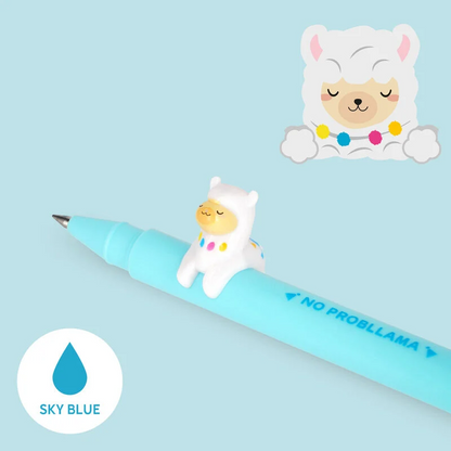 GEL PEN WITH ANIMAL DECORATION - LOVELY FRIENDS - LLAMA