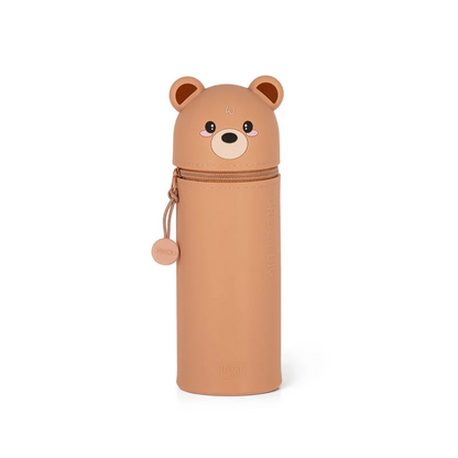2-IN-1 SILICONE PENCIL CASE - KAWAII - TEDDY BEAR