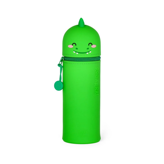 2-IN-1 SILICONE PENCIL CASE - KAWAII - DINO