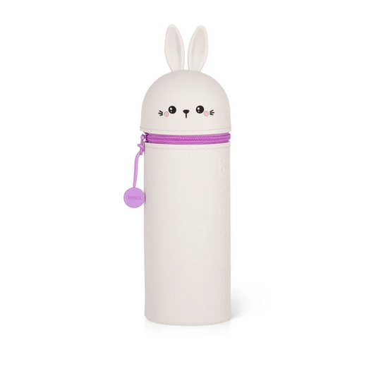 2-IN-1 SILICONE PENCIL CASE - KAWAII - BUNNY