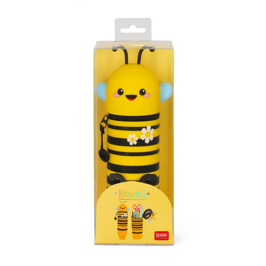 2-IN-1 SILICONE PENCIL CASE - KAWAII - BEE