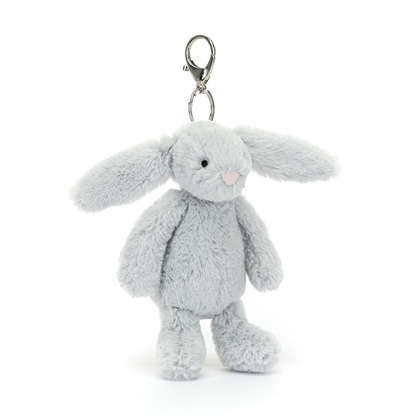 Bashful Silver Bunny Bag Charm - 18cm x 5cm x 4cm