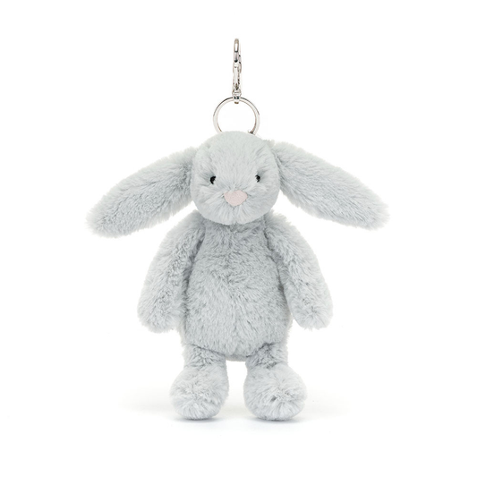 Bashful Silver Bunny Bag Charm - 18cm x 5cm x 4cm