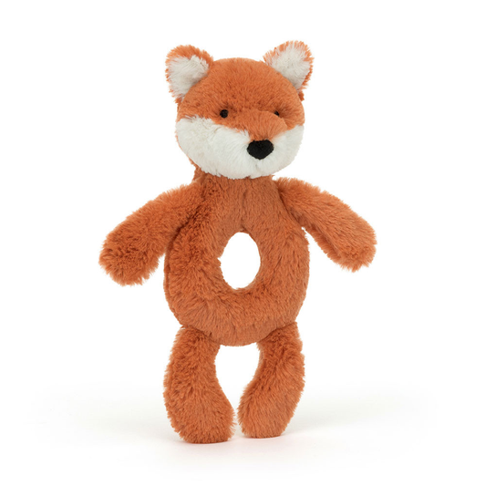 Bashful Fox Cub Ring Rattle - 18cm x 8cm x 2cm