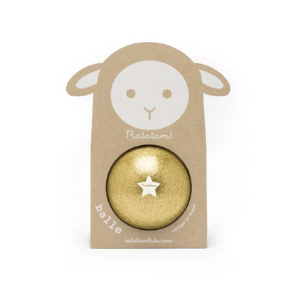 Ballon mouton pailleté 10 cm - Or