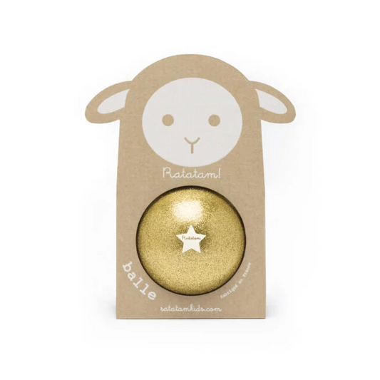 Ballon mouton pailleté 10 cm - Or