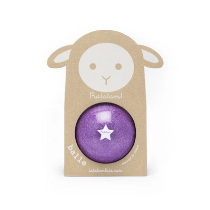 Ballon mouton pailleté 10 cm - Violet