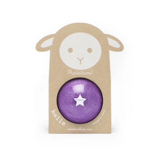 Ballon mouton pailleté 10 cm - Violet